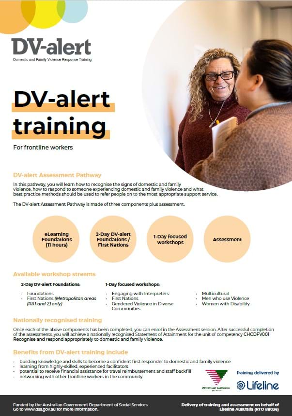 DV-alert training flyer